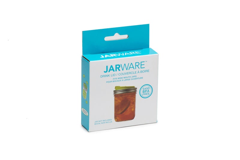 Jarware Mason Jar Drink Lid, Wide Mouth, Green - Image 4